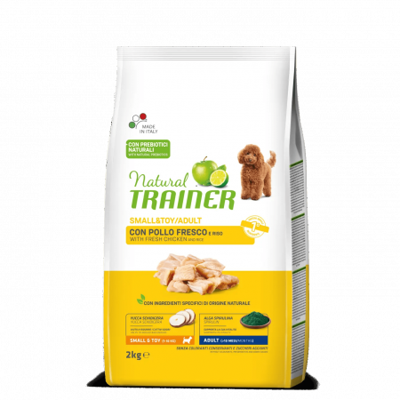 Caini - Natural Trainer Adult Dog Mini & Toy cu Pui, 7 Kg