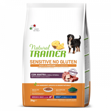 Hrana uscata caini - Natural Trainer Sensitive No Gluten Med Maxi Adult cu Rata