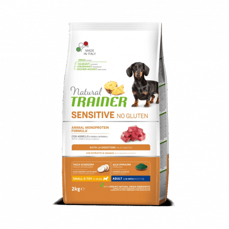 Caini - Natural Trainer Sensitive No Gluten Mini & Toy Adult cu Miel