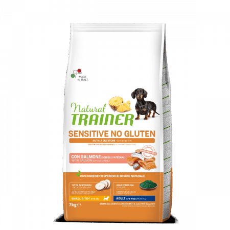 Caini - Natural Trainer Sensitive No Gluten Mini & Toy Adult cu Somo