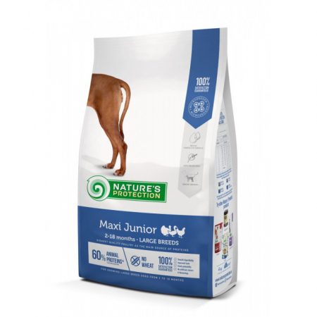 Caini - Hrana uscata pentru caini, Natures Protection Maxi Junior, 12 Kg