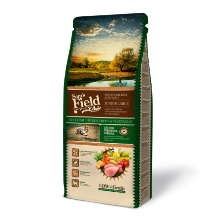 Hrana uscata caini - Sam's field Junior Large Pui si Cartof, 13KG