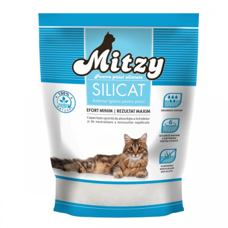 Asternut pentru litiere - Mitzy Silicat, 3.8 L