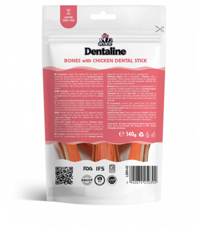 Pet's Desert Dog Dentaline Oase cu Pui, 140 g [1]