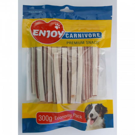 Recompense caini - Enjoy Carnivore Sandwich cu pui si cod, 300 g