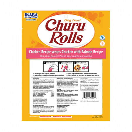 Inaba Churu Rolls Chicken with Salmon Recipe [1]
