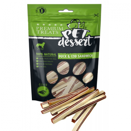 Recompense caini - Pet's Desert Dog Duck&Cod Sandwich 80G LSD-14