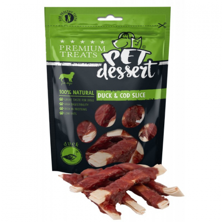Caini - Pet's Desert Dog Duck&Cod Slice 80g LSD-12