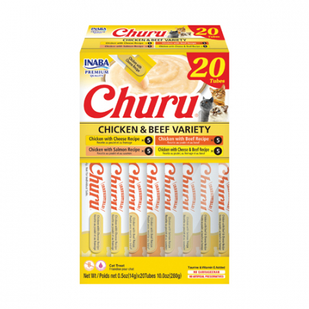 Recompense pisici - Inaba Churu Cat Chicken & Beef Varieties, 20PCS