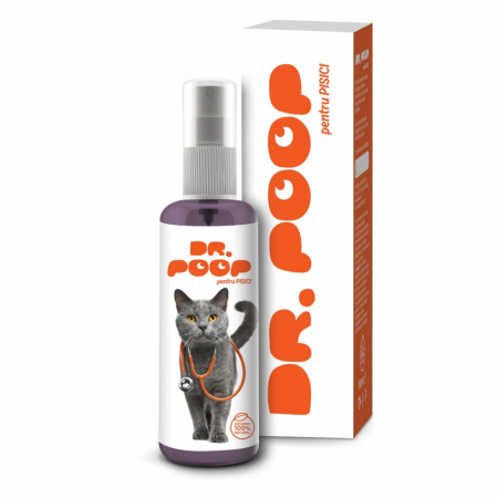 Suplimente vitamino minerale pisici - Supliment digestie sanatoasa pentru pisici, 100ml, Dr. Poop