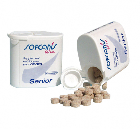 Suplimente vitamino minerale pisici - Vitamine pentru pisici, Sofcanis Felin Senior x 60 comprimate