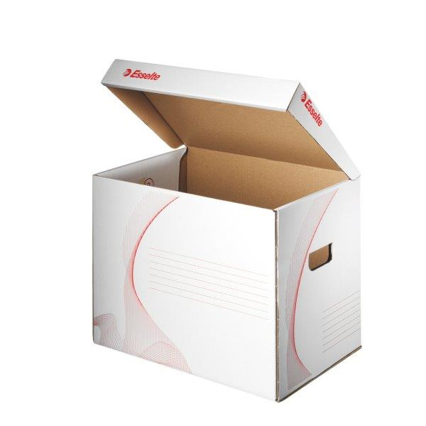 Container arhivare si transport ESSELTE Standard, cu capac, carton, alb [1]