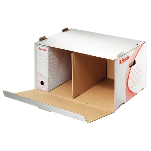 Container arhivare si transport ESSELTE Standard, deschidere laterala, carton, alb [1]