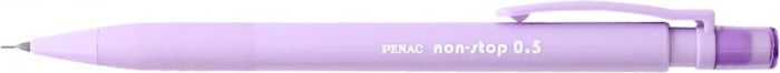 Creion mecanic PENAC Non-Stop, rubber grip, 0.5mm, varf plastic - corp violet pastel [1]