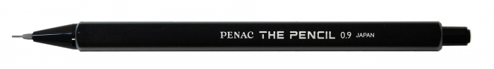 Creion mecanic PENAC The Pencil, rubber grip, 0.9mm, varf plastic - corp negru [1]