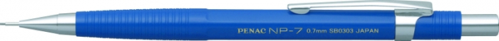 Creion mecanic profesional PENAC NP-7, 0.7mm, con metalic cu varf cilindric fix - corp albastru [1]
