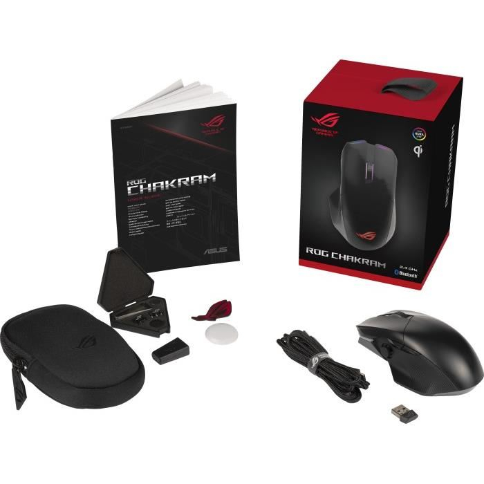 Mouse gaming wireless bluetooth si cu fir Asus ROG Chakram negru [6]