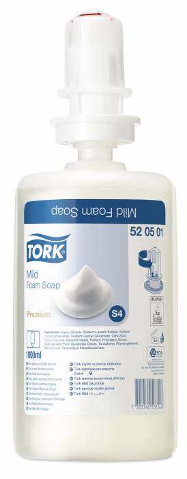 Rezerva sapun spuma TORK Mild Premium, 1000ml, pentru spalat pe maini [1]