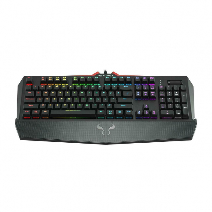 Tastatura gaming mecanica Riotoro Ghostwriter Elite Cherry MX Silent Red neagra iluminare RGB [2]