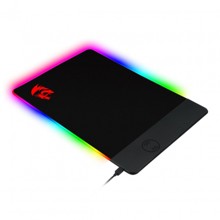 Mousepad gaming Redragon P025 negru iluminare RGB si incarcare wireless [2]