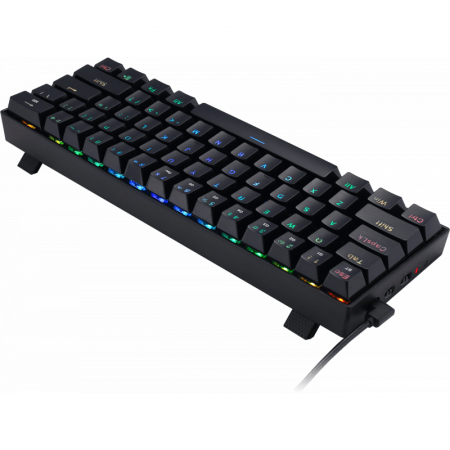 Tastatura Gaming Redragon Draconic RGB Mecanica Brown Switch Wired/Bluetooth, neagra [6]