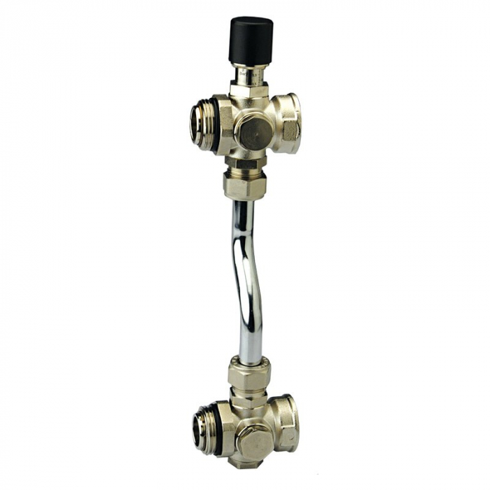 Teu bypass diferential, cu termometru, 0.2-0.6 bar, A=110 mm, 200 mm, 1", AC 667 [1]