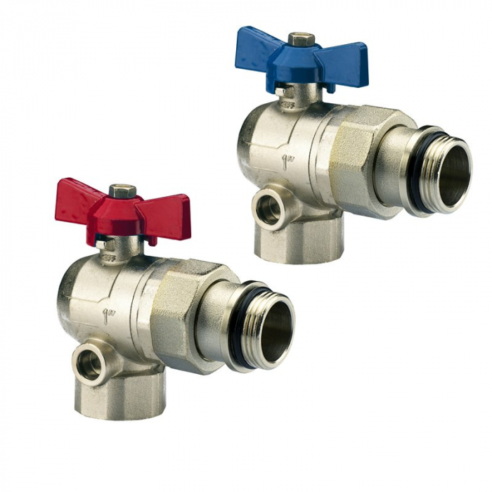 Set robineti sfera colt fluture, 1" F x 1 1/4" M, cu olandez, AC 682 NST [1]