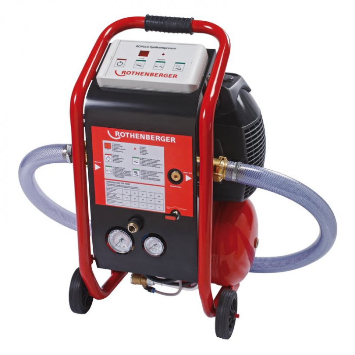 Compresor pentru spălarea și curățarea sistemelor de încălzire, Ø DN 50 / 2”, funtie protocol, și spălarea conductelor de apă potabilă, ROPULS [1]