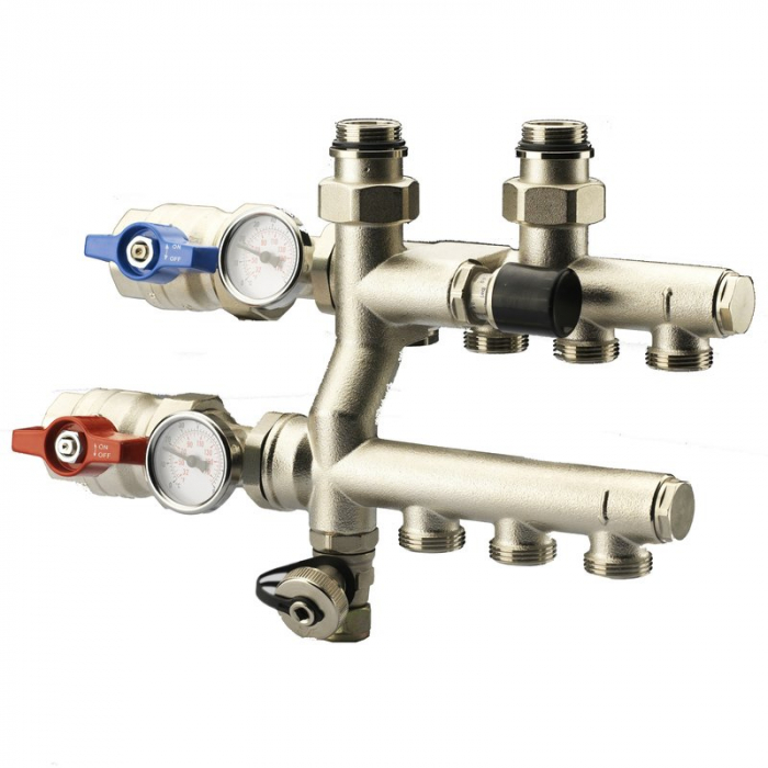Kit temperatura inalta UNIMIX, 3 cai x EK, cu robineti sfera unghi, AUM 11 S [1]