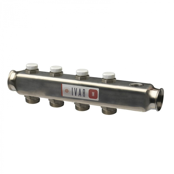 Distribuitor cu reglaj dublu micrometric, 13 cai, 1" x EK, capac reglabil, iesiri pentru ventil aerisire si robinet umplere/golire, CI 599 SP [1]