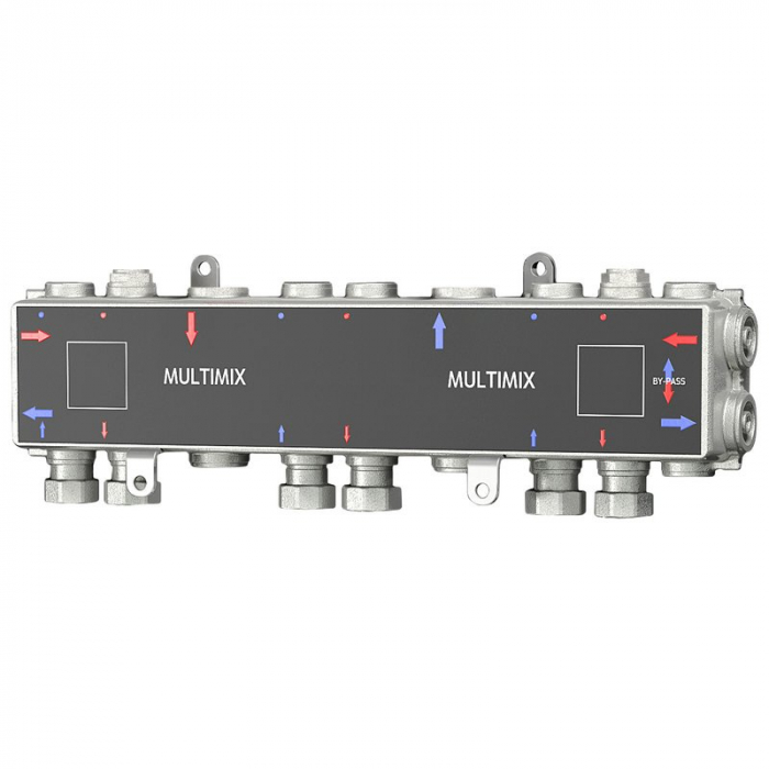 Distribuitor cu 3 căi, G 1“ F x G 3/4“ F, nipluri 1 „M incluse, MUL 0033 [1]