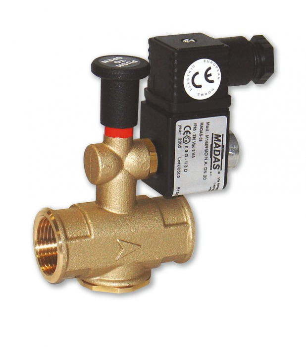 Electrovana de izolare a debitului de gaz, DN 20, 6 bar, 230 V AC, normal deschis, resetare manuala, EVG 01 [1]