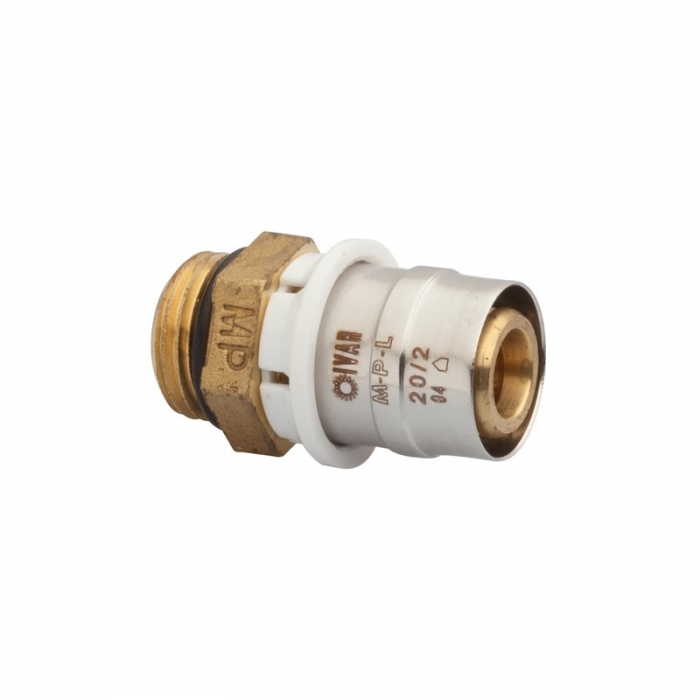 Niplu sertizare drept cu o-ring, plastic, 1/2“ M O-ring x 16/2, MPL 5609 [1]