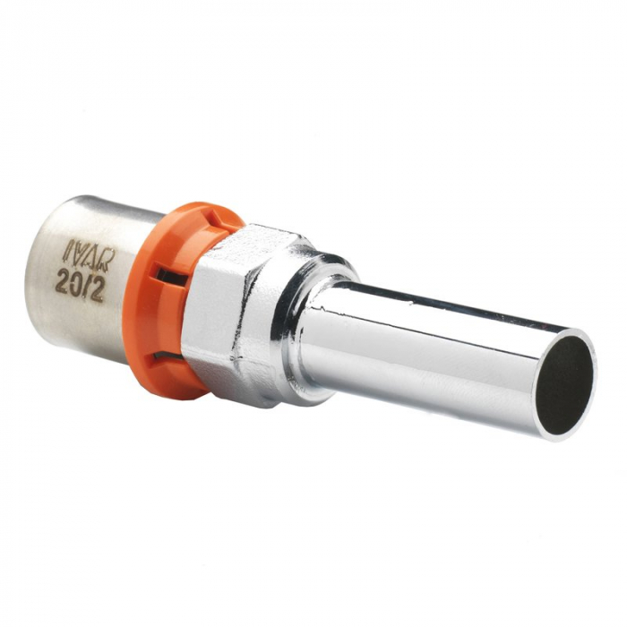 Niplu drept sertizare, Ø18 x 20/2, cu teava cromata MP 5702 [2]