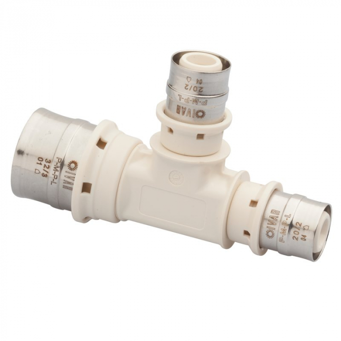 Teu sertizare, conexiune laterala si centrala redusa, 20/2 x 20/2 x 32/3, functie anti picurare, PMPL 5720 RCL [1]