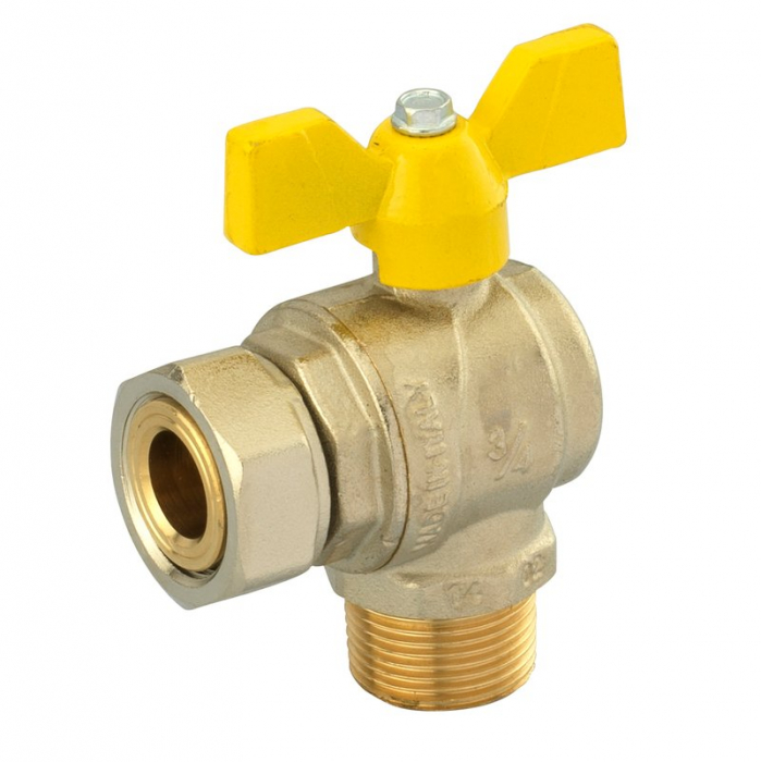 Supapa cu bila colt nichel, 3/4” M x 3/4” pivotant, VSGS 05 [1]