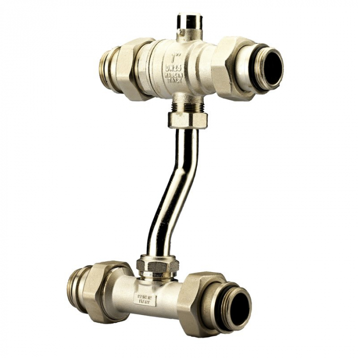 Robineti sfera cu bypass, 3/4“ O-ring, 250 mm, A=110 mm, VZS 21 [1]