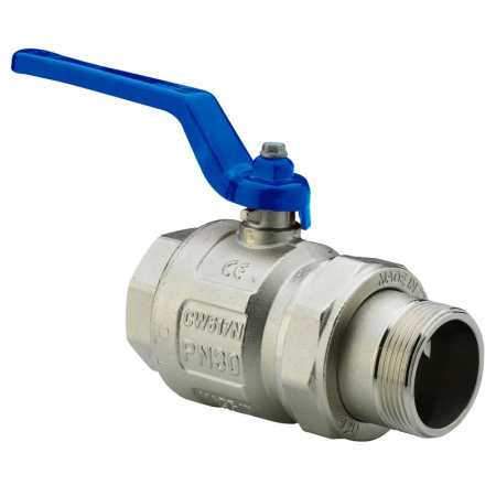 Robineti sfera - Robinet sfera cu olandez M/F, 1 1/2", cu maneta albastra, AC 635 BCM