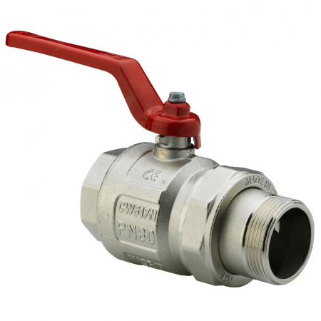 Robineti sfera - Robinet sfera cu olandez M/F, 1 1/2", cu maneta rosie, AC 635 RCM