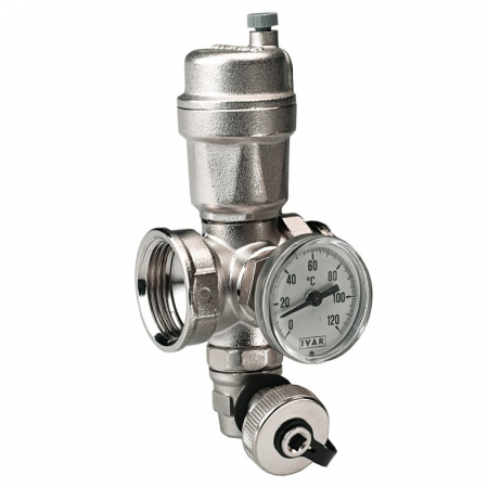Robineti sfera - TEU CAPAT 1“1/4 F x 1“ M, CU AERISITOR,GOLIRE,TERMOMETRU,  AC 6450