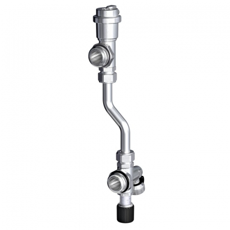 Vane bypass - Vana bypass diferential cu iesirii pentru distribuitoare, 0.2-0.6 bar, A=80 mm, 200 mm, 1", robinet golire din alama, AC 669