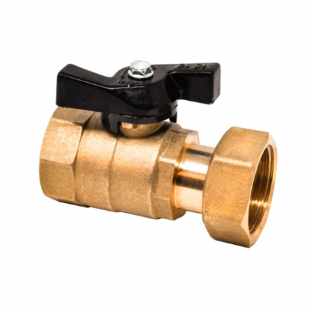Robineti sfera - Robinet sfera drept fluture, 1” F pivotant x Ø22, cu olandez, AC 654 G