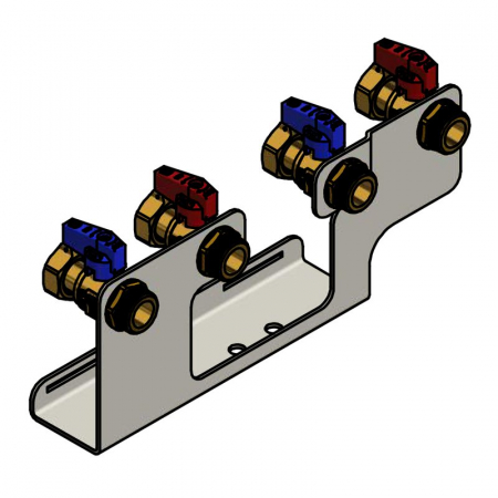 Module satelit - Supapa dreapta cu bila, cu izolatie, 3/4” M x 3/4” F swivel, pentru IVAR•ESAT DUAL