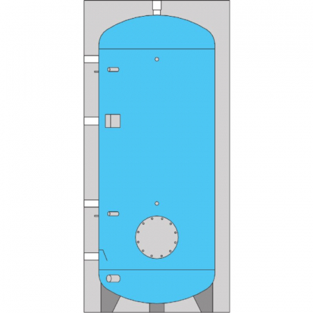 Boilere - Rezervor acumulare ACM, 1500 l, izolatie 100 mm, posibilitate montaj 1 serpentina, VS1