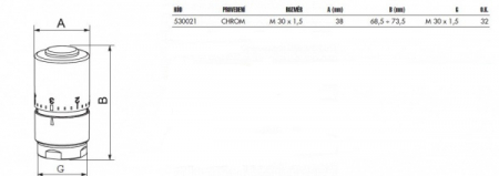 CAP TERMOSTATAT OPTIMA CROMAT [1]