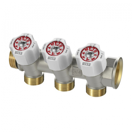 Distribuitoare modulare seria BASIC - Distribuitor modular, 2 circuite, 3/4“ x 1/2“ M, CS 370 N