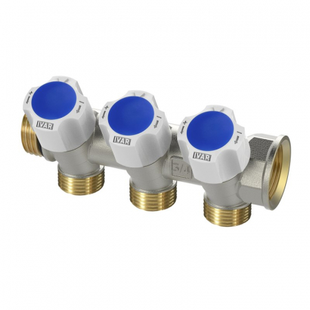 Distribuitoare modulare seria BASIC - Distribuitor modular, 3 circuite, 3/4“ x M24x1,5, CI 370 NT