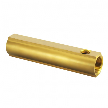 Distribuitoare bara alama - Distribuitor hexagonal alama, 10 circuite, 1 1/2" x 3/4“ F, cu iesire pentru aerisitor automat, CS 501