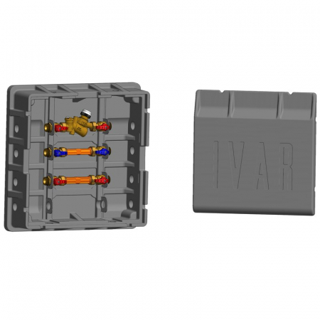 Unitati cu 2 cai pentru masurare directa - Modul de masurare Equicompact, pentru incalzire/racire, Kv 2,50 (Qn 1,5 m³/h) - G 3/4”, EQCP13I, caseta AC 860 IB inclusa