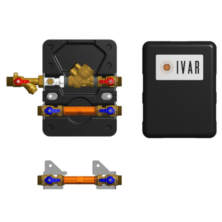 Unitati cu 2 cai pentru masurare directa - Modul de masurare Equidynamic, pentru incalzire/racire, (Qn 1,5 m³/h) - G 3/4”, EQDYN14, caseta AC 860 B inclusa